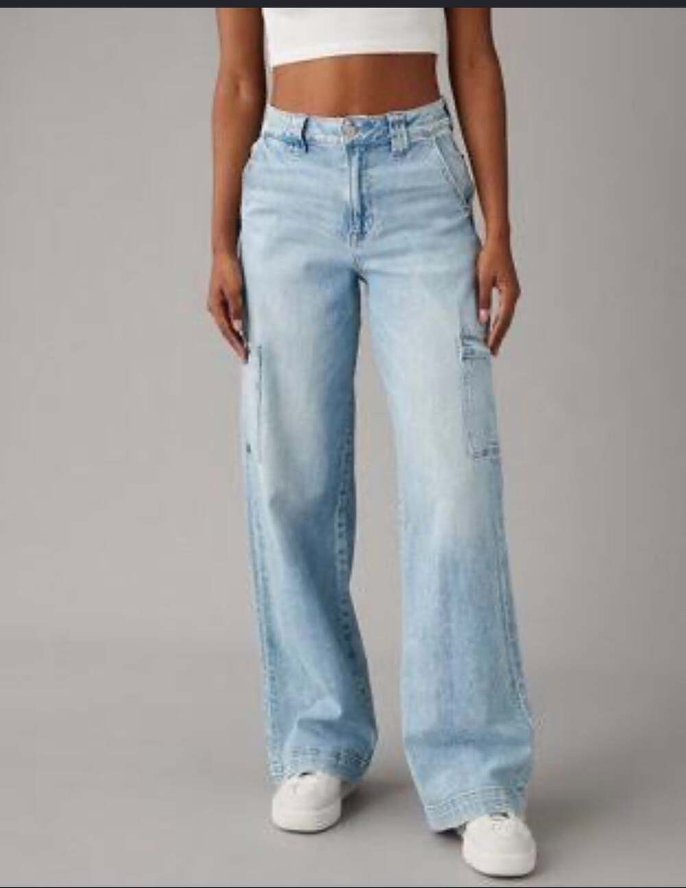 American Eagle Dreamy Drape Baggy Wide Leg Jeans Size 6